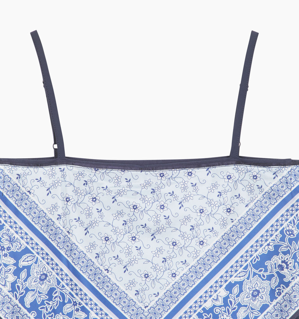Blue scarf top - null - Blue | Sisley K image number 3